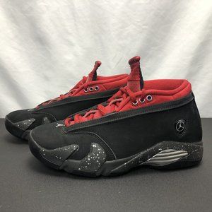 Air Jordan 14 Retro Low "Red Lipstick" Black-Red New Women's Size 6.5 DH4121-006